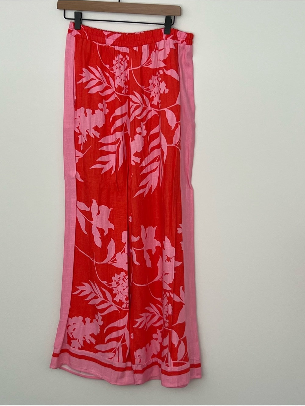 Sienna Sky Red & Pink Floral Cropped Cami with Wide Leg Pants Matching Set - Picture 8 of 13